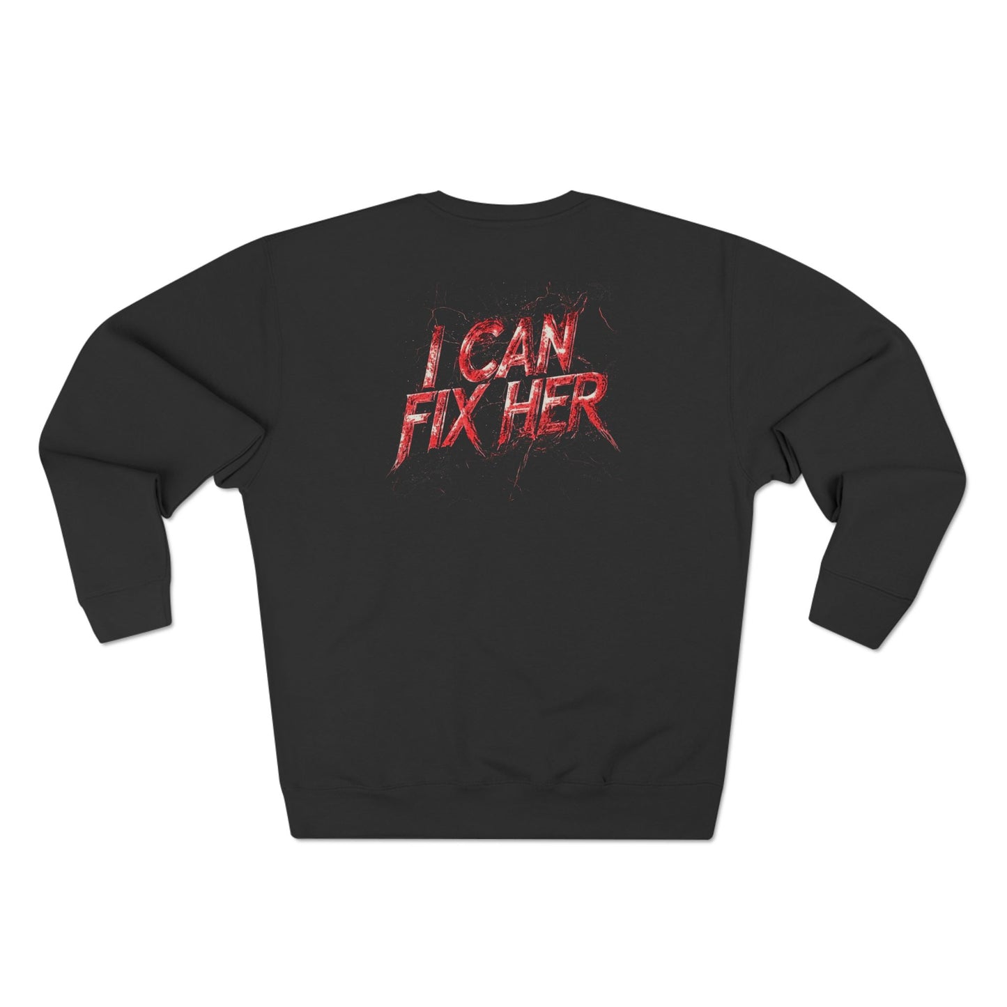 BC 'I CAN FIX HER' RED LOGO SWEATER